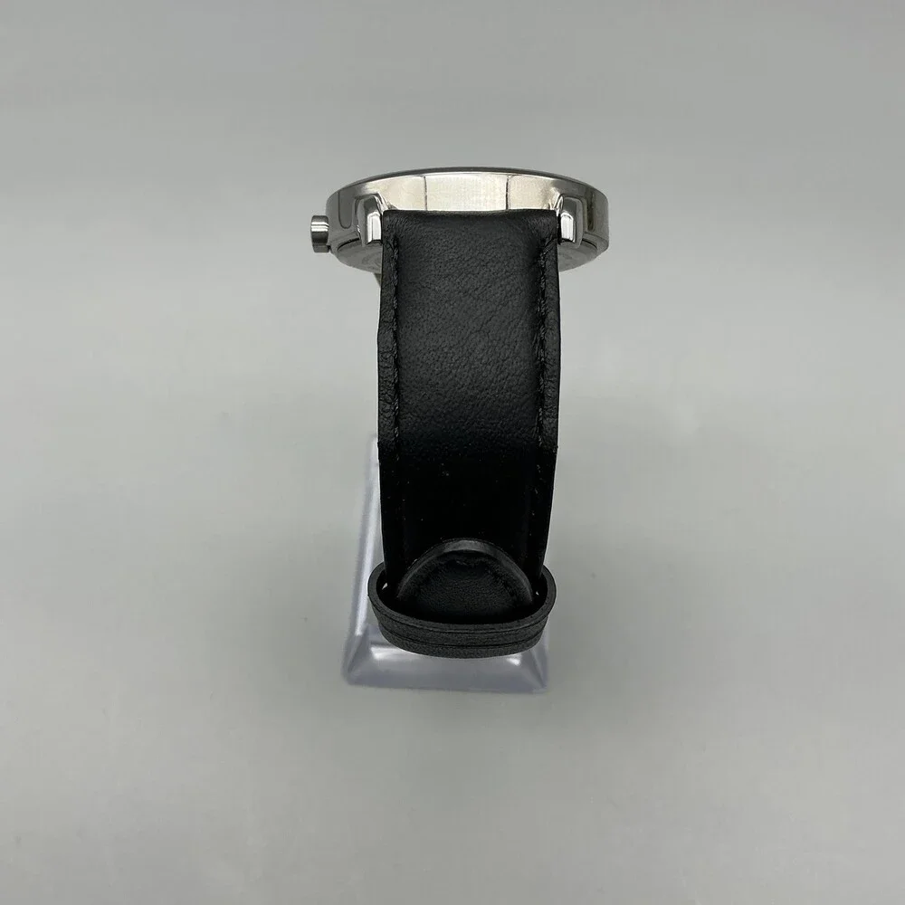 Timex Indiglo Easy Reader Mens Watch 38mm Black Leather Date New Battery